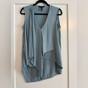 BCBGMaxAzria Light Blue Drape Tank Top